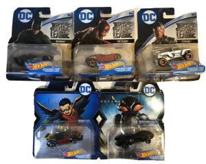 DC Comics Justice League Character Cars Hot Wheels  LOT OF 5 - New / Sealed