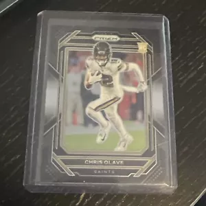 2022 Panini Chronicles Prizm Black Football Chris Olave Saints Rookie RC #PB-14 - Picture 1 of 3