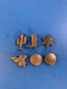 Button Covers western themed lot of 6 VTG - Picture 1 of 2