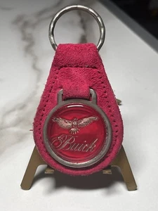 Vintage 1980’s Buick Red On Red Leather Automotive Keychain - Picture 1 of 1