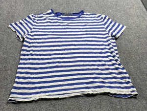 Ralph Lauren Polo Blue Stripes Men's T-shirt Short Sleeves Crew Neck Size L - Picture 1 of 15
