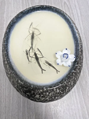 Soporte de incienso de loto de peces para pintura 3D de cerámica hecho a mano Foto 1 de 4