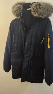 SUPERDRY PREMIUM ULTIMATE DOWN PARKA Men's Size S, Dark Navy - Picture 1 of 11