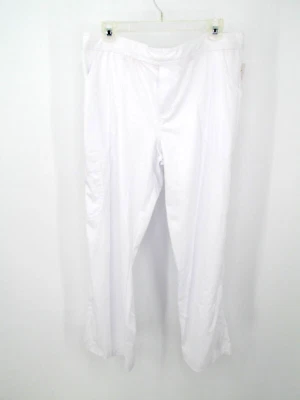 NWT URBANE ULTIMATE Straight-Leg Cargo Scrub Pants Women Petite Large White362 - Image 1 of 4