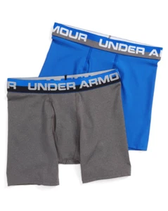 Under Armour Boys Pack Of 2 Ultra Blue Boxer Briefs Youth Size L L44323 - Picture 1 of 2