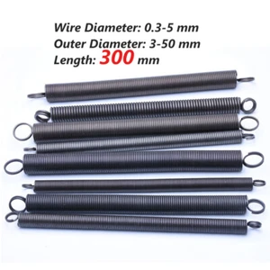 Öse Zugfeder Spannfeder Federstahl Spiralfeder 0.3-3mm Draht 300mm Lang - Picture 1 of 6