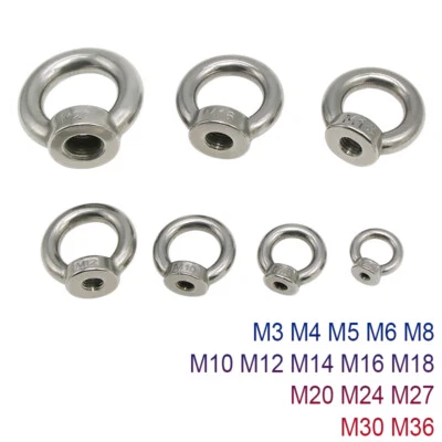 Ringmutter Ösenmutter Ringschraube Mutter M3 - M36 Edelstahl V2A Augenmutter - Bild 1 von 4