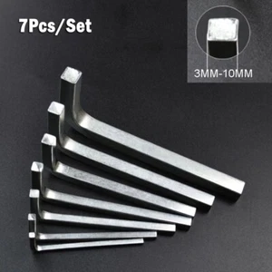 7Pcs L Shape-Square Head Wrench-Square Key 4 Point Wrench Screwdriver-Set 3-10mm - Picture 1 of 16
