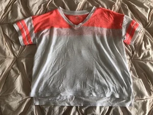 Old Navy Mädchen Shirt Größe Large (10-12) weiß/rosa - Bild 1 von 1