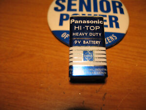 Vintage PANASONIC HI-TOP 9 Volt COLLECTIBLE BATTERY Matsushita Electric Company