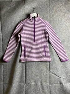 Patagonia Ladies Patagonia Zipped 1/4 Fleece Pink And Grey Xs - Picture 1 of 17