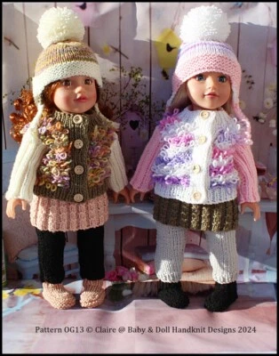 KNITTING PATTERN OG13 FOR 18" FASHION DOLL, FITS AMERICAN GIRL & OUR GENERATION
