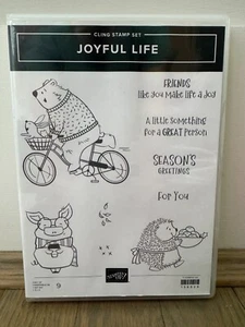 Juego de sellos de montaje de goma Stampin Up Joyful Like - Imagen 1 de 3