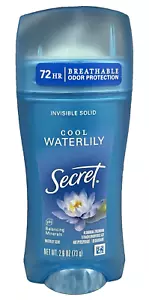 Secret Cool Waterlily Invisible Solid Antiperspirant Deodorant 2.6 oz - Picture 1 of 2