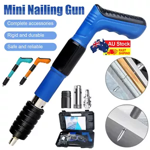 Powerful Concrete Nail Gun Air Nailer Nail Wall Fastening Tool + 100 Round Nails - Picture 1 of 16