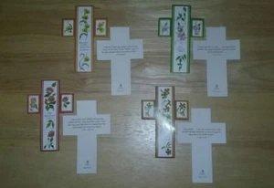 100 VINTAGE PAPER EASTER CROSSES WITH SCRIPTURES - Warner Press - free shipping - Picture 1 of 6