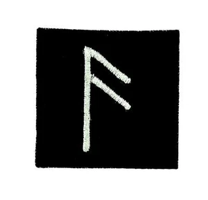 Aufnäher Patches Rucksack Odin Wikinger Hexerei Runen Alphabet Buchstaben Mund - Bild 1 von 1