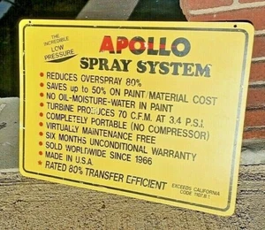 "Letrero de cartón vintage APOLLO SPRAY SISTEMA 24"" x 18" - Imagen 1 de 3