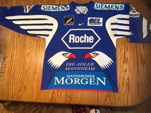 Vintage Adler Mannheim DEL German Hockey Jersey XL 1999-2000 #43 - Picture 1 of 2