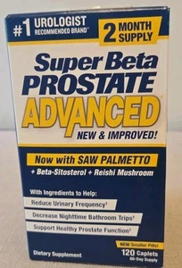 Super Beta Prostate Advanced - 120 Caplets W/Saw Palmetto Exp 12/27 - Open Box - Picture 1 of 4
