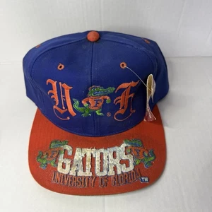 Vintage Schulleiter alte englische Florida Gators University Druckknopflasche Mütze Einheitsgröße beschädigt - Bild 1 von 8