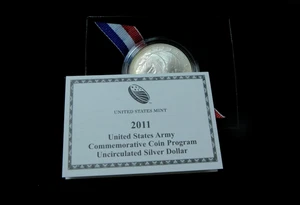 2011-S $1 US Army Commemorative Silver Dollar in Box w/ COA - Picture 1 of 4