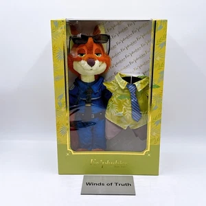 Tokyo Disney Store Zootopia Nick Wilde Plush Toy Costume Set Fav'plushies New - Picture 1 of 15