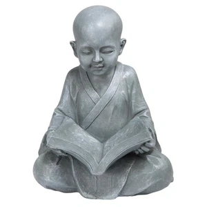 Diseño Toscano Bebé Buda Estudiando Estatua, Poliresina, 7.5"x9"x12"H - Imagen 1 de 8