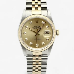 Rolex Datejust 36 Comb Watch with After Setting Ten Point Diamond 1995 135319435 - Picture 1 of 24