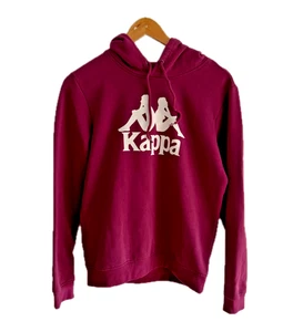 Kappa Hoodie Burgundy Mens Size M Large Logo Drawstring Hood - Picture 1 of 8