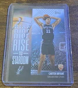 Carter Bryant 2025 Topps Rise To Stardom Rookie RC #RTS-14 San Antonio Spurs - Picture 1 of 1
