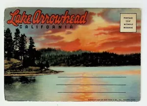 Postcard Folder 1937 Lake Arrowhead California - Picture 1 of 2
