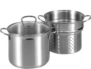 Krüger Spaghettitopf SPA 24 cm Edelstahl 6,5 Liter 3-teilig Kochtopf - Bild 1 von 1