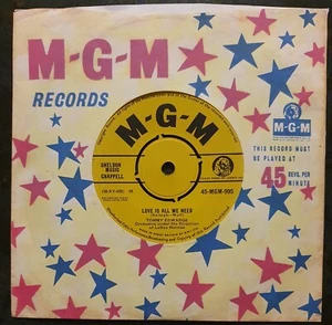 TOMMY EDWARDS - Love is All We Need/Mr Music Man - MGM - MGM 995 - EX - Picture 1 of 2