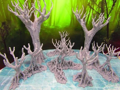 7p Jungle Swamp Mangrove Trees Forest Set Scatter Terrain Scenery Miniature Mini - Image 1 of 4