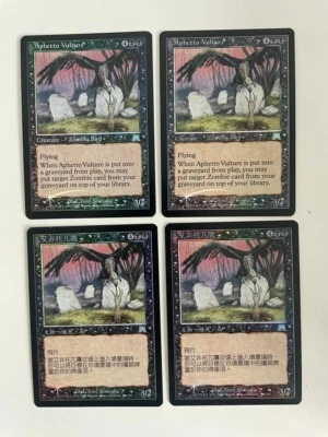MTG 4X FOIL ONSLAUGHT APHETTO VULTURE NM CHINESE + ENGLISH MAGIC THE GATHERING - Image 1 of 4