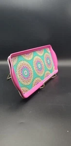 Cynthia Rowley Melamine Pink and Teal Serving Trays Sandwich Snacks Set of 2 - Picture 1 of 7