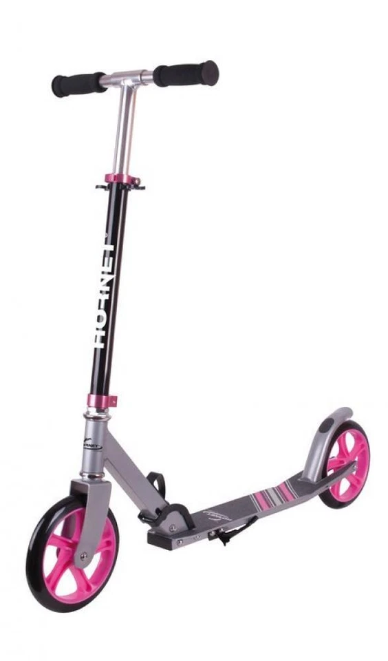 Hudora Roller City Scooter Kinderroller Hornet Alu Stahl 8 Z schwarz pink 200mm - Bild 1 von 1