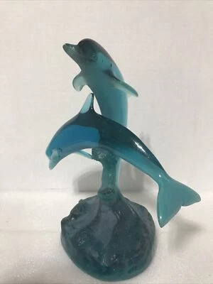 Robert Wyland Niños del Mar Escultura Acrílica Delfín Firmada 1990 Arte Foto 1 de 4