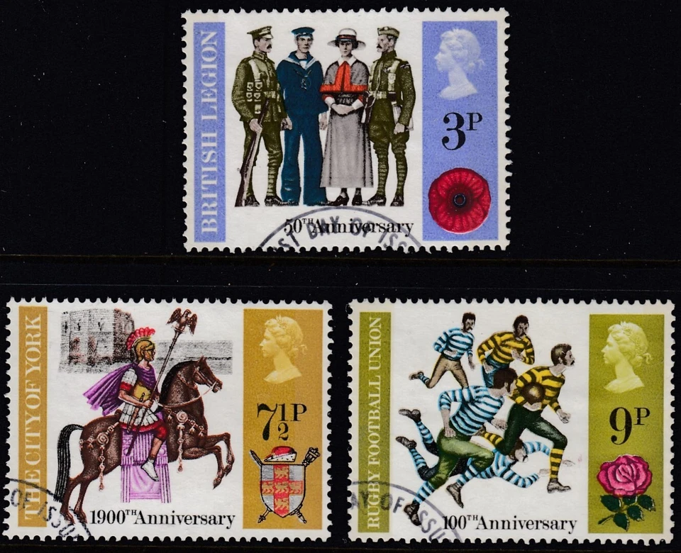 GB 1971  Anniversaries set  SG 887 - 889  fine used - Image 1 of 1