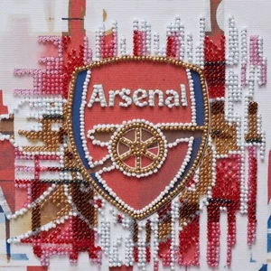 DIY Bead Embroidery Kit "FC Arsenal" Beaded Stitching Needlepoint Beadwork - Picture 1 of 7