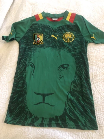 Vintage Puma Jersey CAMEROON AFRICA HOME FOOTBALL SOCCER SHIRT Fecafoot MENS Cover