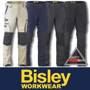 Bisley Flex And Move™ Stretch Utility Zip Padded Knee Cargo Pants BPC6330 - Picture 1 of 5