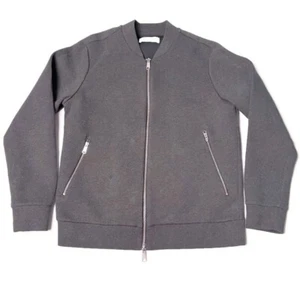 Everlane The Street Fleece Bomber Jacket Gray Full Zip S - Picture 1 of 4