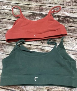 Set Of 2 Zyia Active Sports Bra Classic Burnt Orange And Green Women's Size XL - Picture 1 of 5