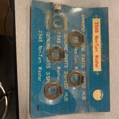 Set Of Four (4) Shimano 3Sp Axle Hub Lock Washers NOS #545 Non-turn Washers - Image 1 of 2