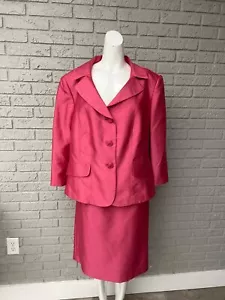 Tahari ASL LUXE Women Pink Skirt Suit Size 20W - Picture 1 of 10