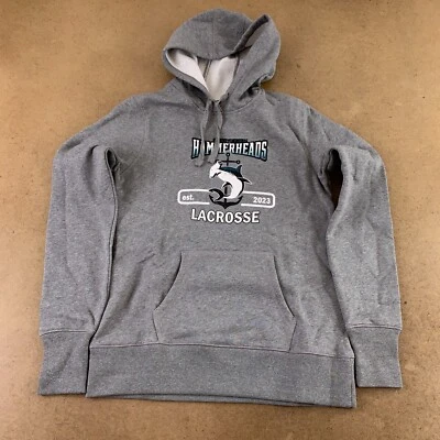 Sport Tek Ladies Size Small Gray Hampton Hammerheads Lacrosse Pullover Hoodie - Image 1 of 4