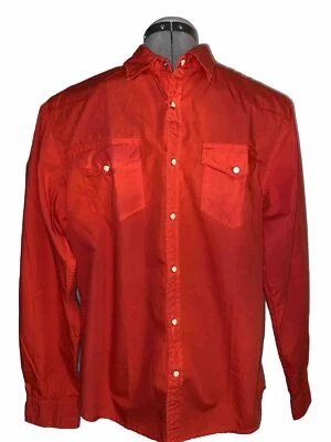 Мужские пуговицы на пуговицах Cactus Western Style Pearl размер M Pit To Pit 20,5 дюйма L29 дюймов - Изображение 1 из 4