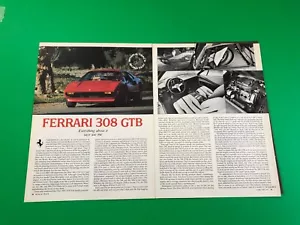 1977 1978 FERRARI 308 ORIGINAL VINTAGE PRINT AD ROAD TEST 4 PAGE - Picture 1 of 2